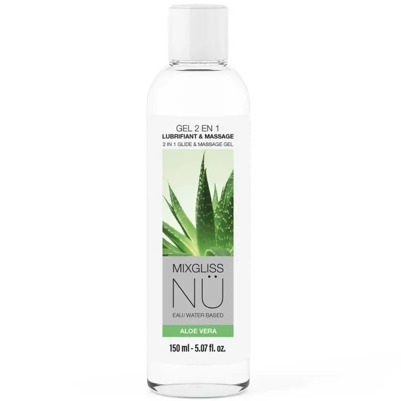 Mixgliss - 2 In 1 lubricante de base agua And Massage gel Nuru Aloe Vera 150 Ml