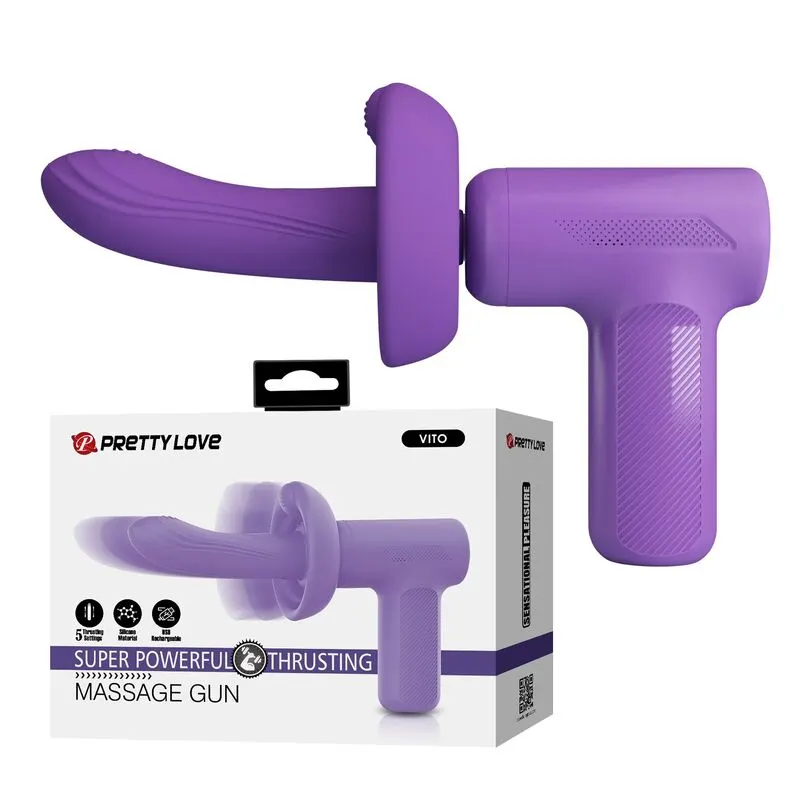 Pretty Love - Vito Thrusting Massage Gun 5 modos morado