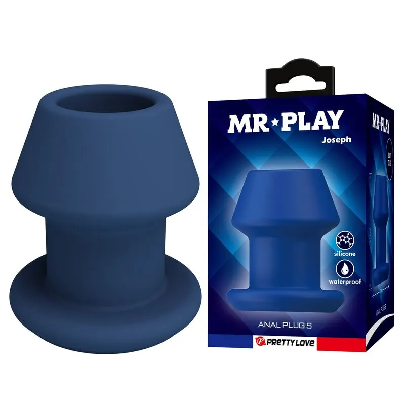 Mr Play - Jack azul silicona Hollow plug anal Size S