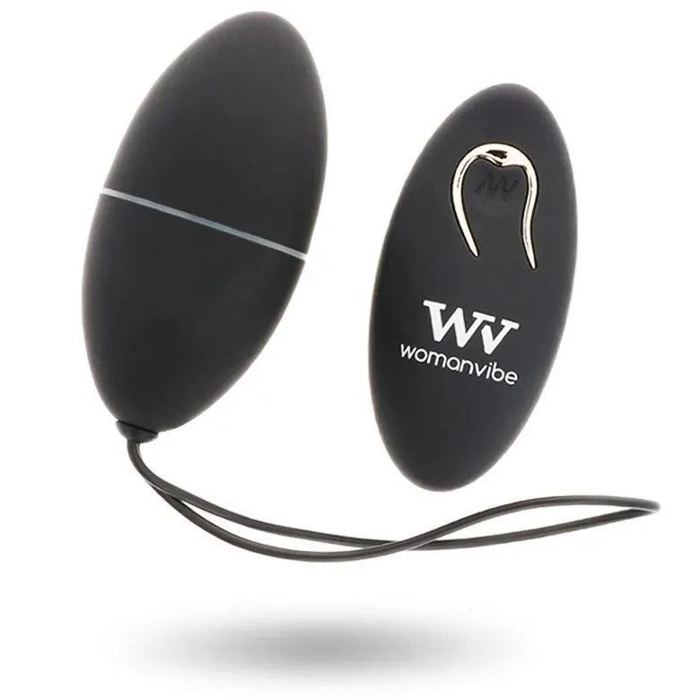 Womanvibe - Alsan huevo control remoto negro silicona negro