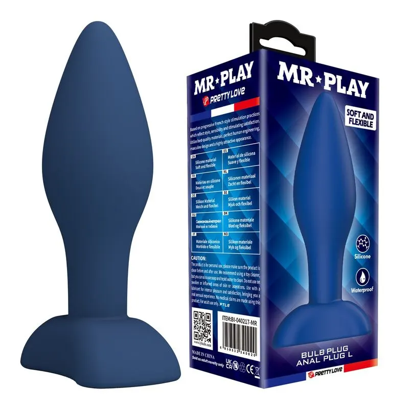 Mr Play - Tapered silicona plug anal azul L