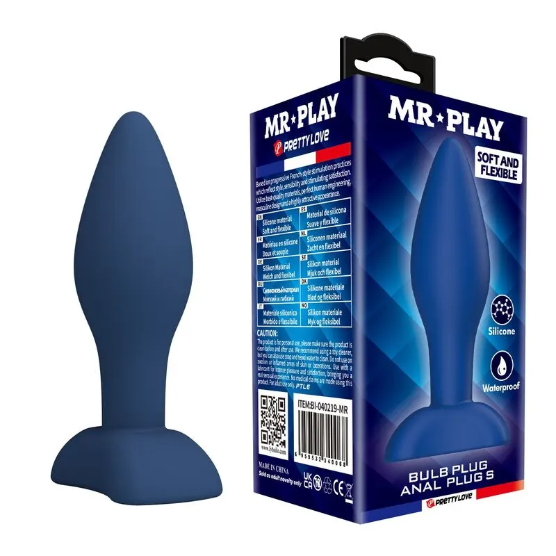 Mr Play - Tapered silicona plug anal azul S