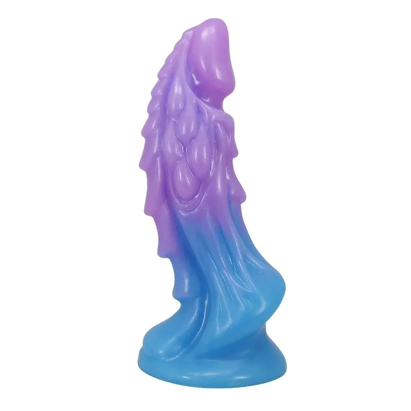 Power Monsters - Atlanteans realista dildo With succión Cup 19 Cm Ø 5 Cm azul & morado