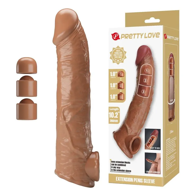 Pretty Love - Adjustable Penis extensión funda 26 Cm Ø 4 Cm Natural