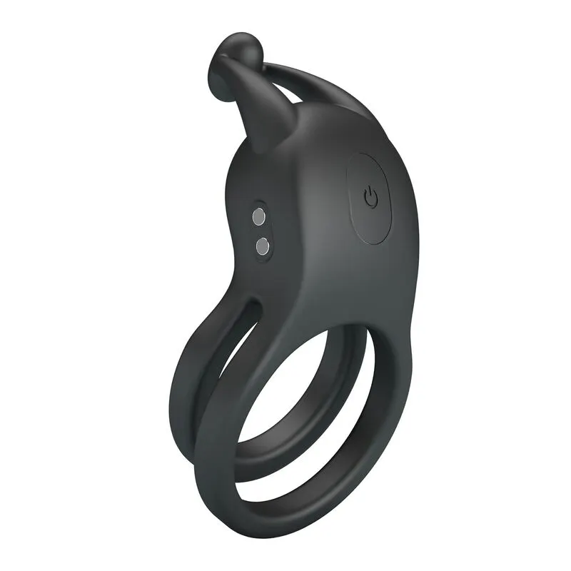 Pretty Love - Goodwin recargable doble vibrador anillo para el pene negro