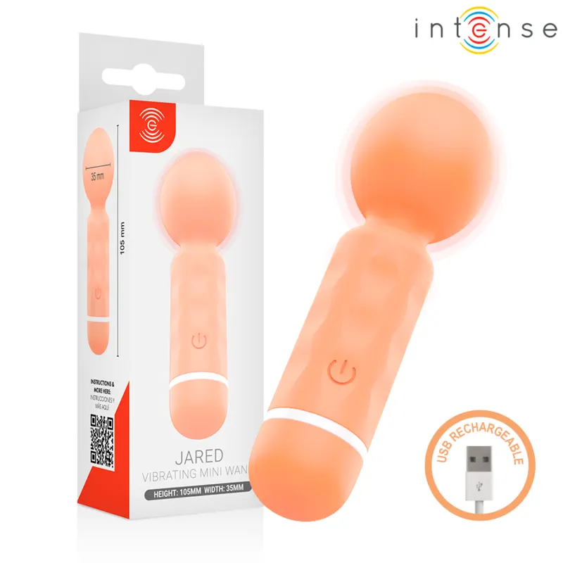 Intense - Jared mini wand masajeador USB recargable Orange