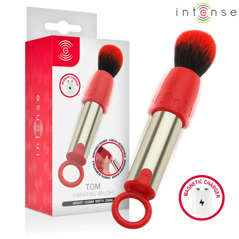 Intense - Tom USB recargable vibrador Makeup Brush rojo