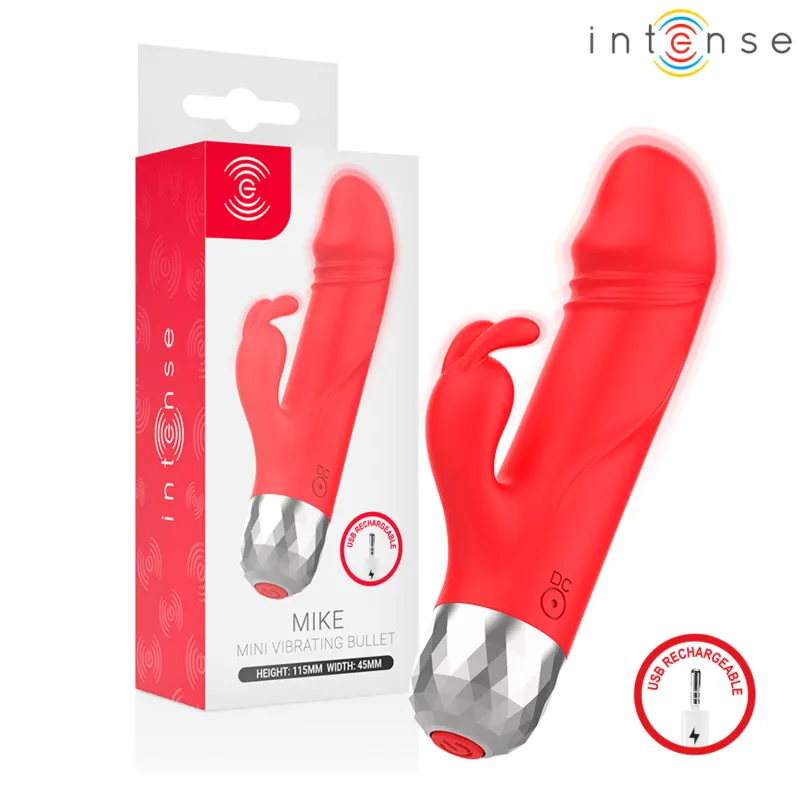 Intense - Mike USB recargable mini rabbit vibrador rojo