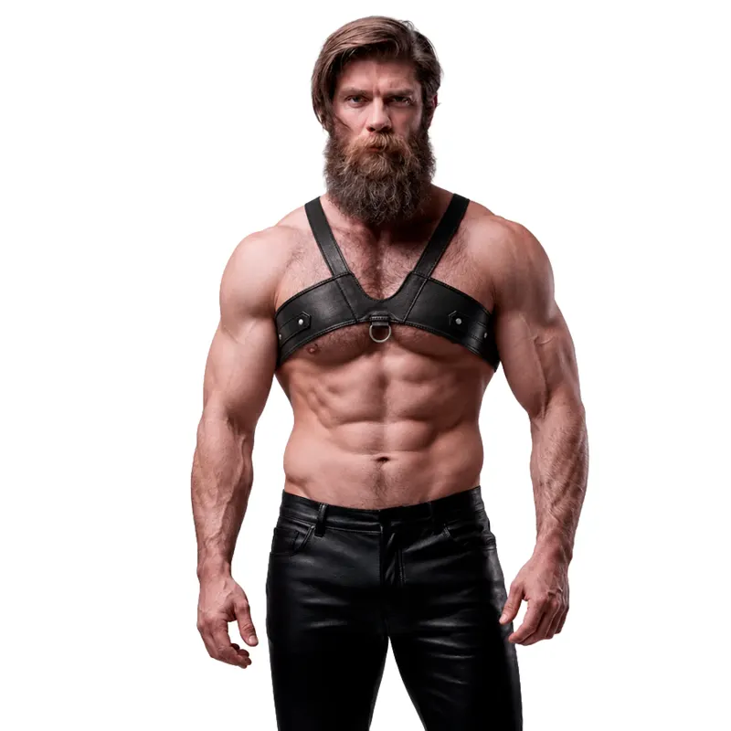 Fetish Submissive Attitude - Mens Brigade Eco-Leather Chest arnés
