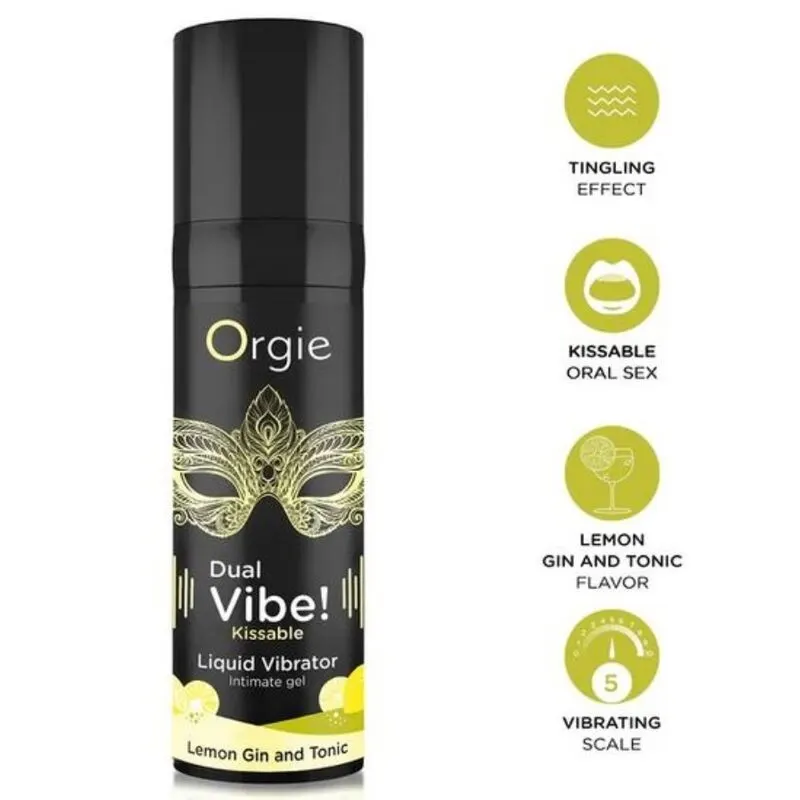 Orgie - Dual Vibe! Lemon Gin And Tonic Kissable Liquid vibrador 15 Ml