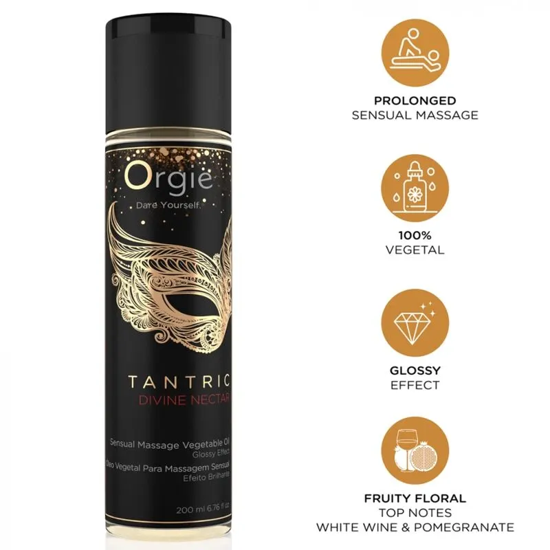 Orgie - Tantric Divine Nectar Sensual Massage Vegetal aceite 200 Ml
