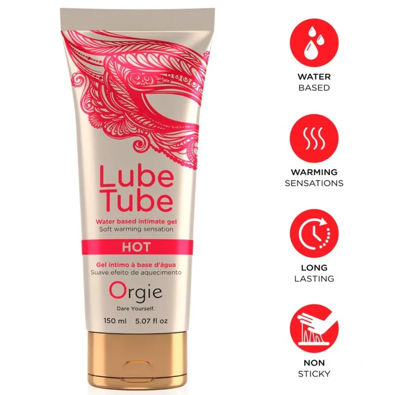 Orgie - Lube Tube Hot Warming Water-Based Intimate gel 150 Ml