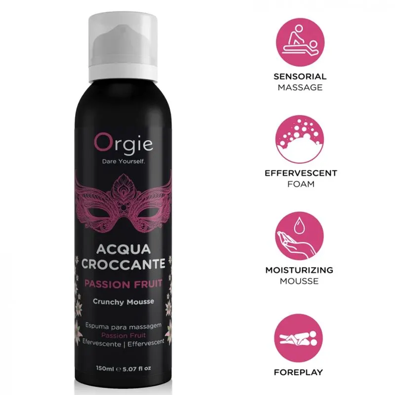 Orgie - Acqua Croccante Passion Fruit Crunchy Massage Mousse 150 Ml