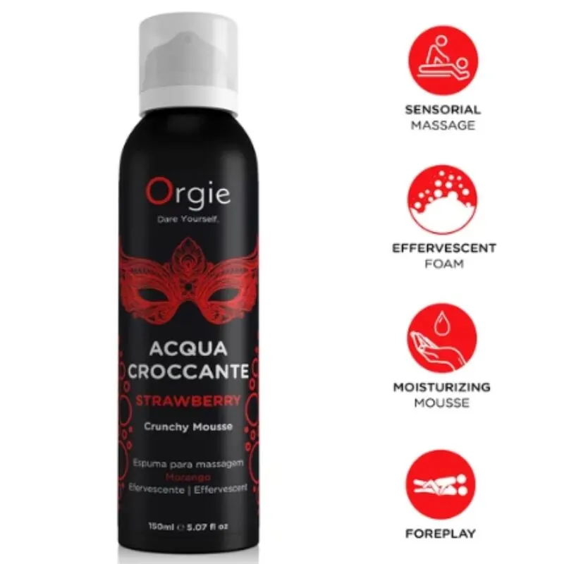 Orgie - Acqua Croccante Strawberry Crunchy Massage Mousse 150 Ml