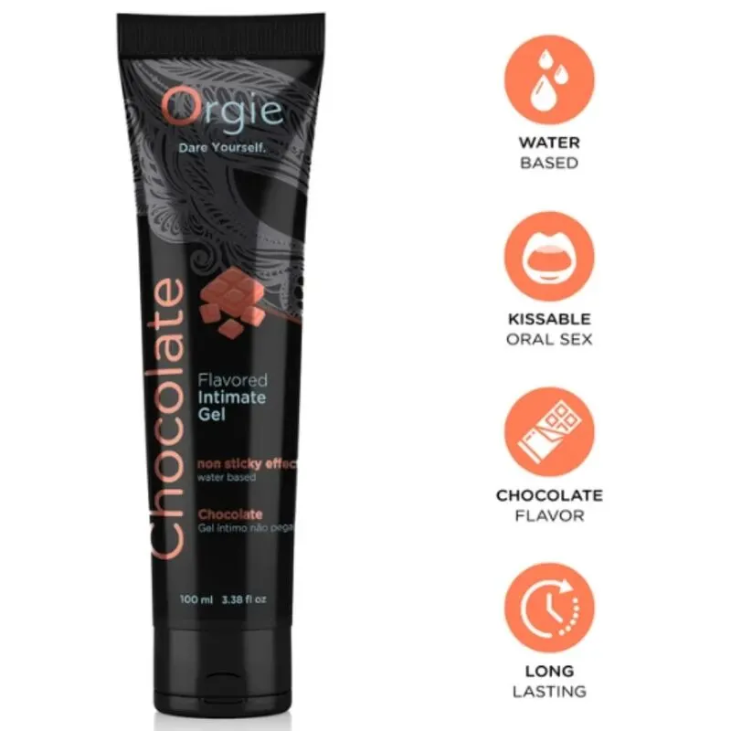 Orgie - Lube Tube Chocolate Kissable Water-Based Intimate gel 100 Ml