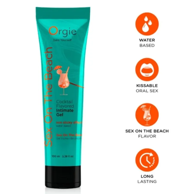 Orgie - Lube Tube Cocktail Sex On The Beach Kissable Water-Based Intimate gel 100 Ml