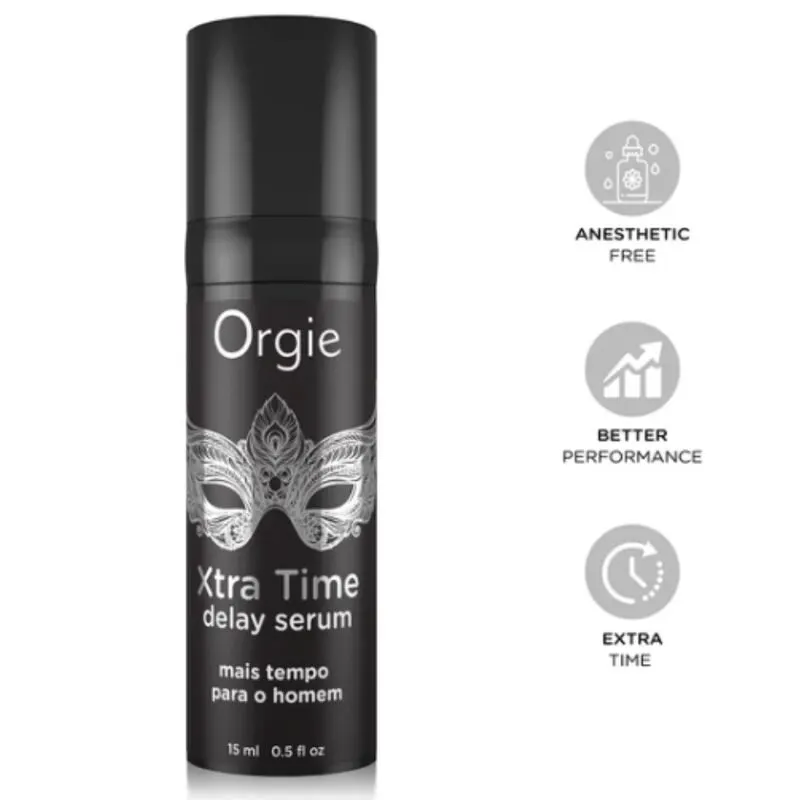 Orgie - Xtra Time silicona retardante Serum Anesthetic Free 15 Ml
