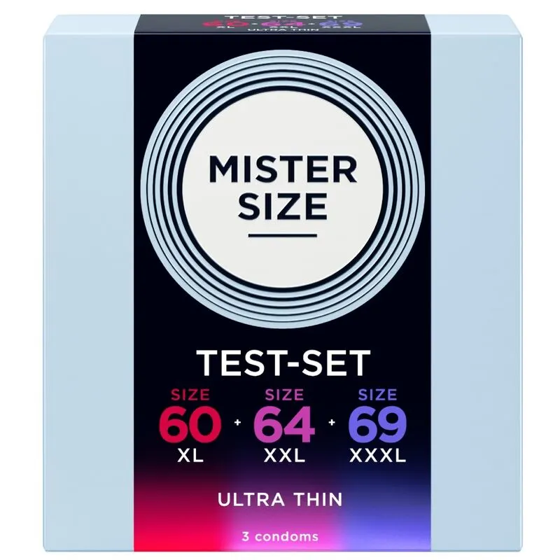 Mister Size - Sample Pack preservativos Size 60-64-69 Mm (3 Units)