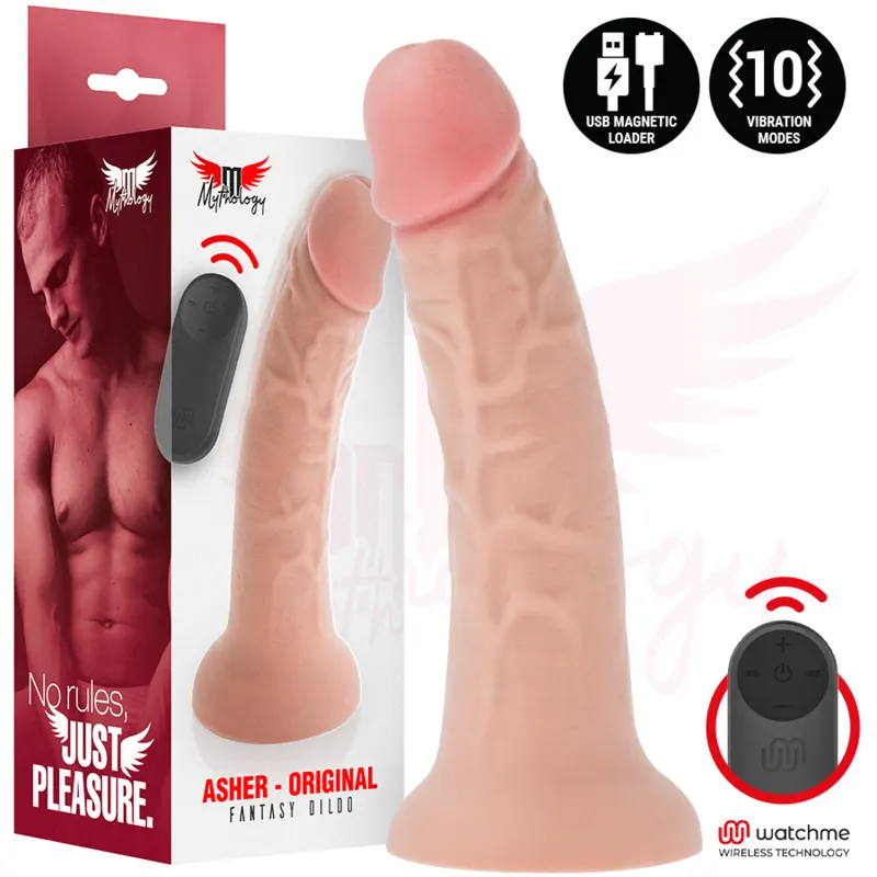 Mythology - Asher Original dildo M - vibrador + control remoto With Watchme Wireless Technology