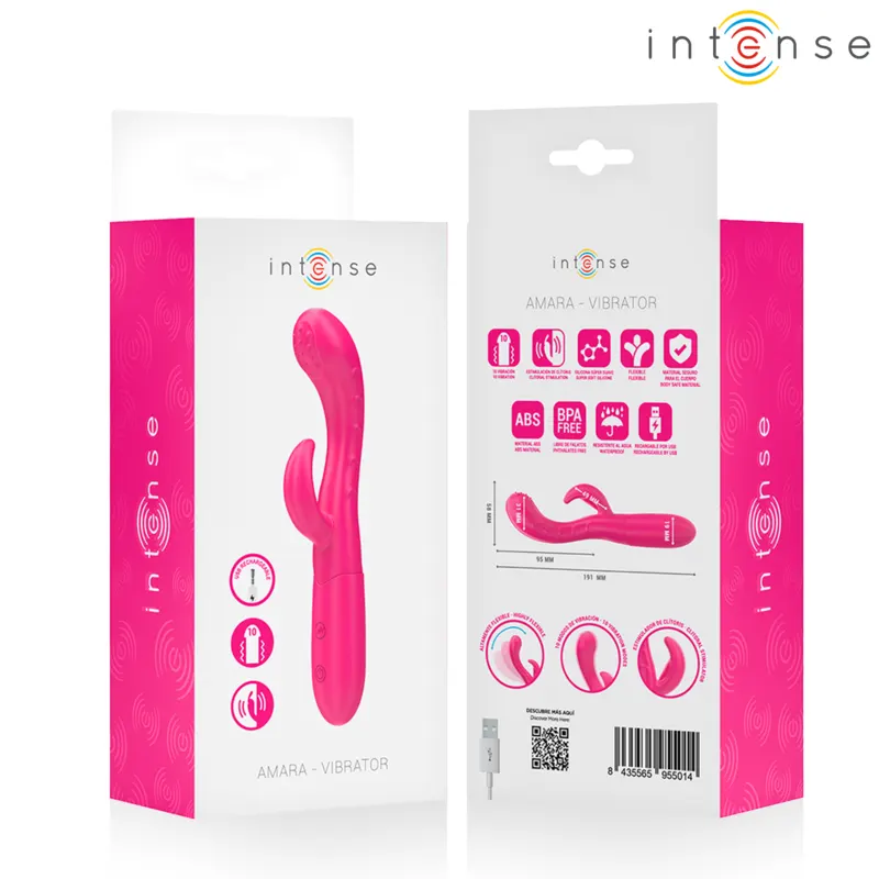 Intense - Amara vibrador With estimulante Tongue 10 Vibrations rosa