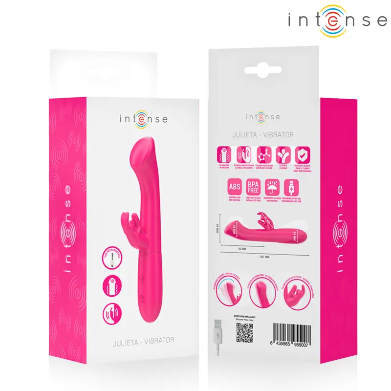 Intense - Julieta rabbit vibrador 18.6 Cm 10 Vibrations rosa