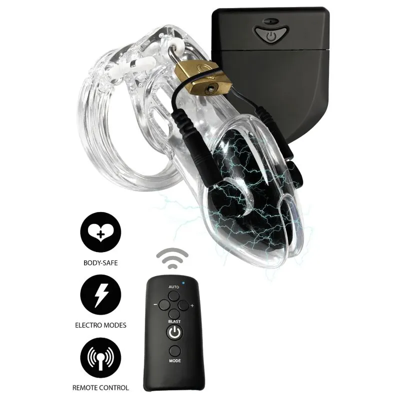 Hidden Desire - Extreme Electro Cock Cage With control remoto transparente