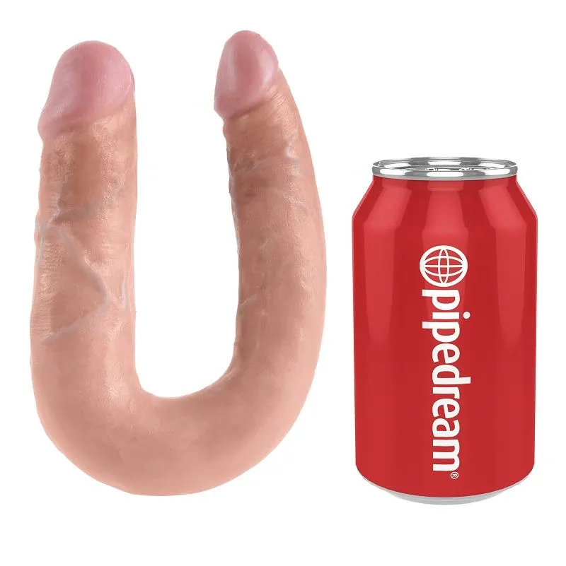 King Cock - U-Shaped Medium doble Trouble color carne 13.9 Cm