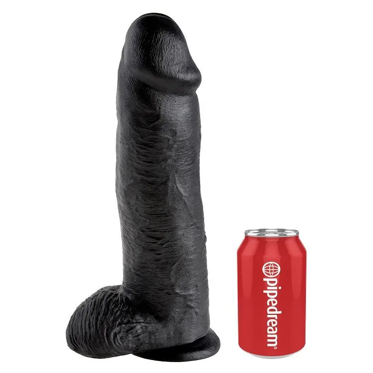 King Cock - Dildo negro With bolas 30.48 Cm