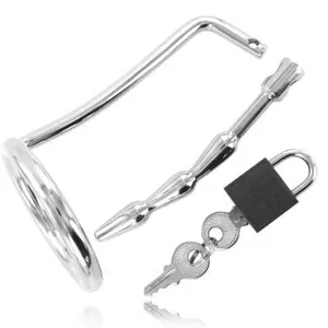 Metal Hard - Testicle anillo With Urethral Chastity plug