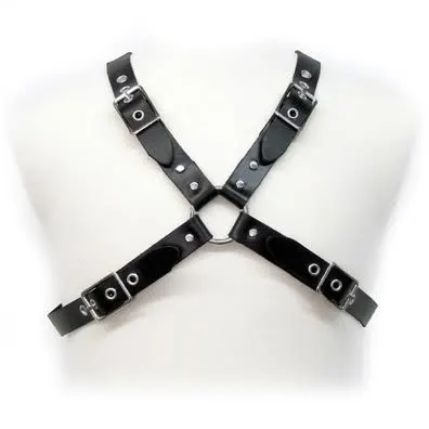 Leather Body - Negro Buckle arnés para hombre