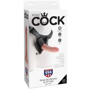King Cock - Arnés With realista Penis 15.20 Cm