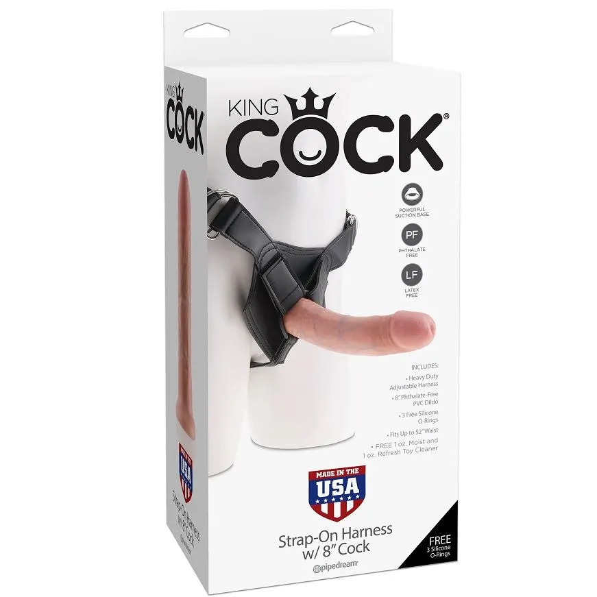 King Cock - Arnés With realista Penis 20.3 Cm