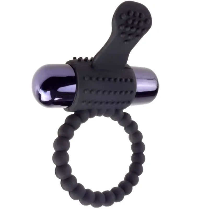 Fantasy C-Ringz - Negro silicona vibrador anillo