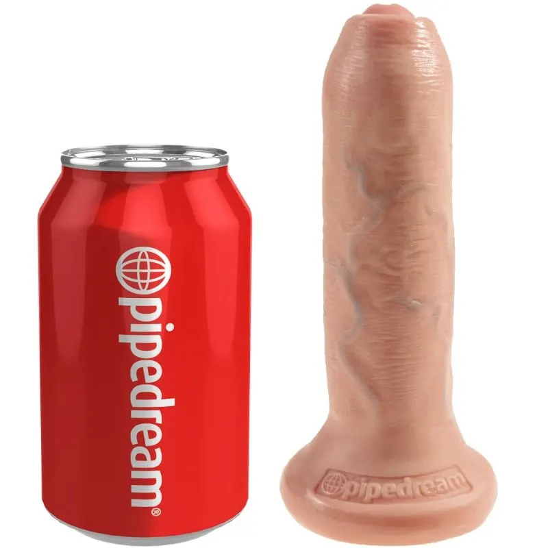 King Cock - Realista dildo Uncut color carne 15 Cm