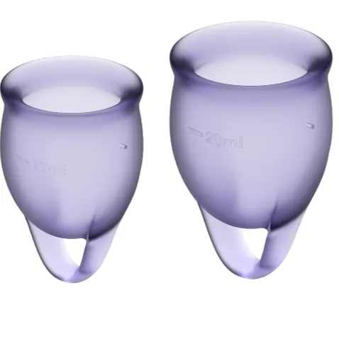 Satisfyer - Feel Confident Menstrual Cup morado 15 + 20 Ml