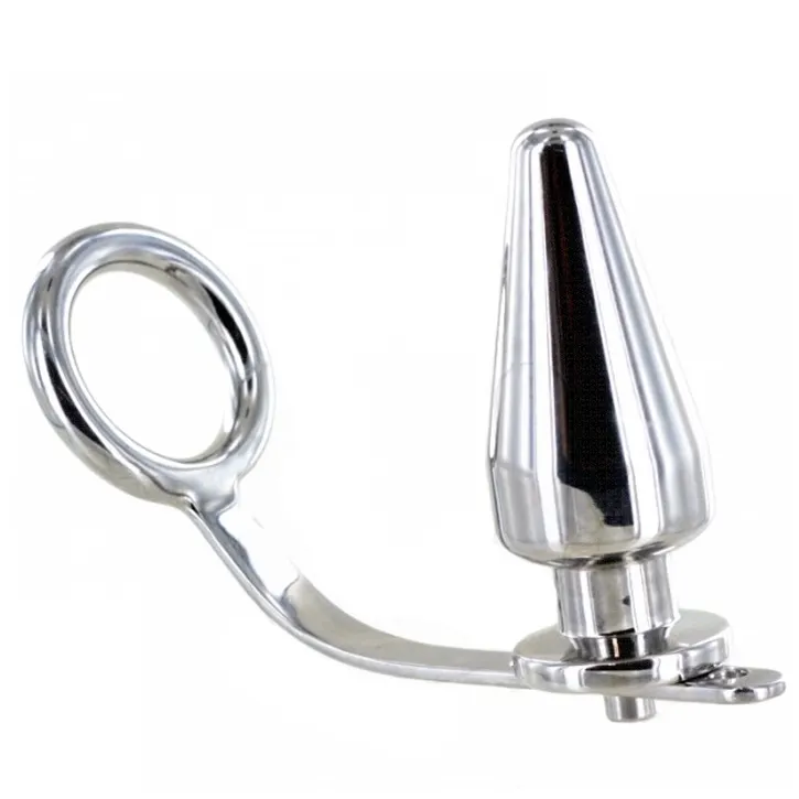 Metal Hard - Steel anillo With plug anal 45 X 50Mm