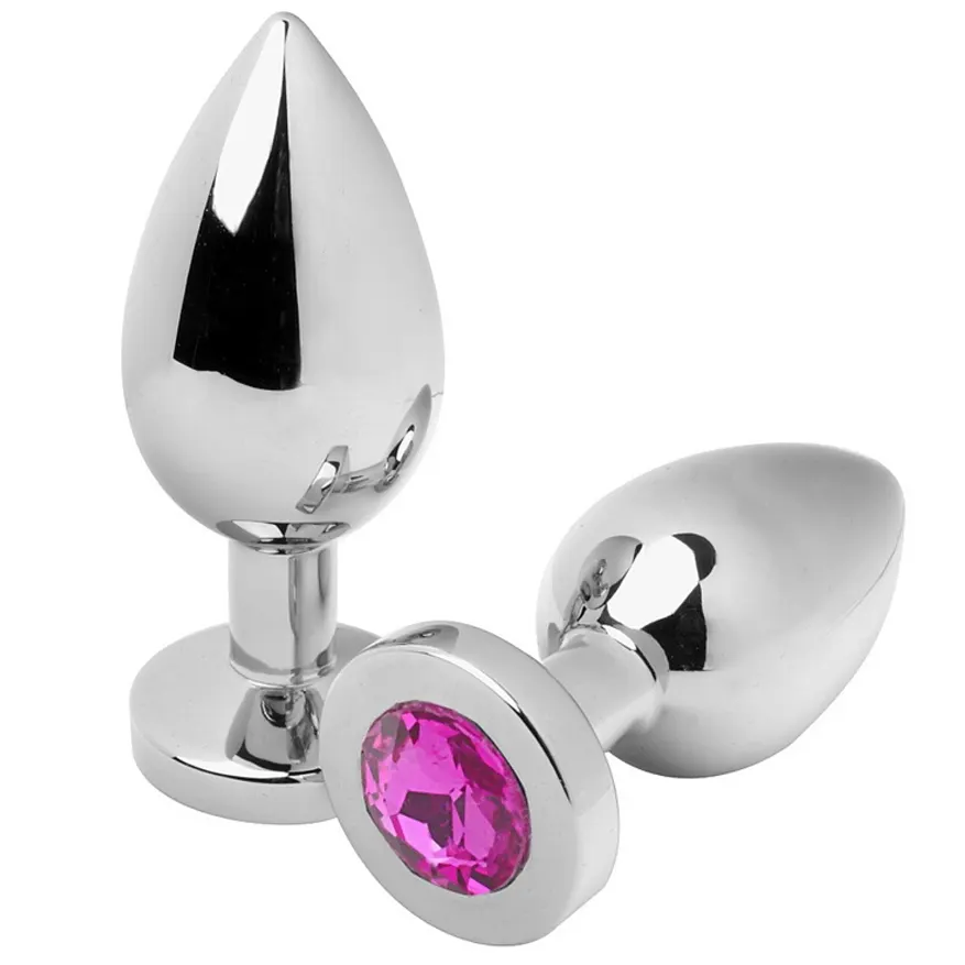 Metal Hard - Plug anal Diamond rosa Small 5.71Cm